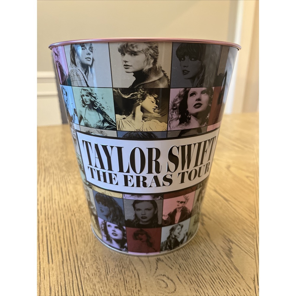 TAYLOR SWIFT BUCKET THE ERAS TOUR MOVIE POPCORN Bucket Pink Tin AMC EXCLUSIVE‎